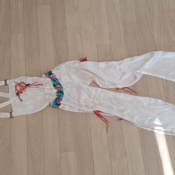 Parasuco Silk White Overalls - Picture 1 of 6